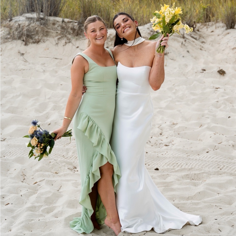 Anthropologie Asymmetrical Mint Dress